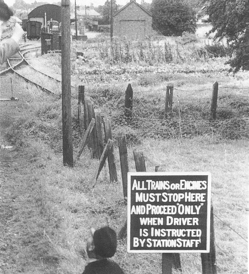 View of the 'Stop board' which controlled the passage of trains and engines entering the confines of the station