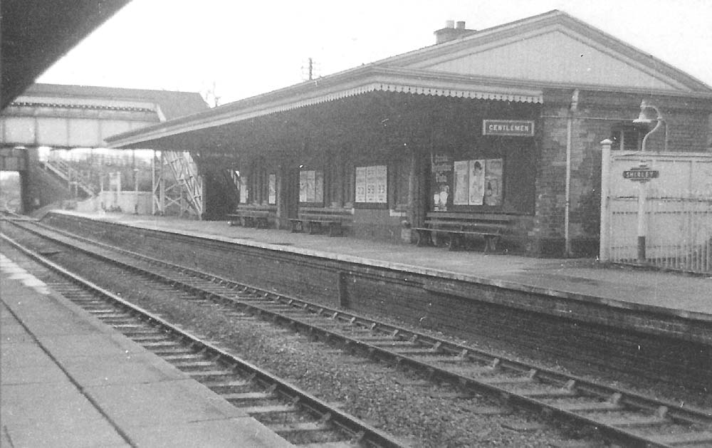 Looking from the down platform towards the up platform structure which was accessed from the down platform by the passenger footbridge