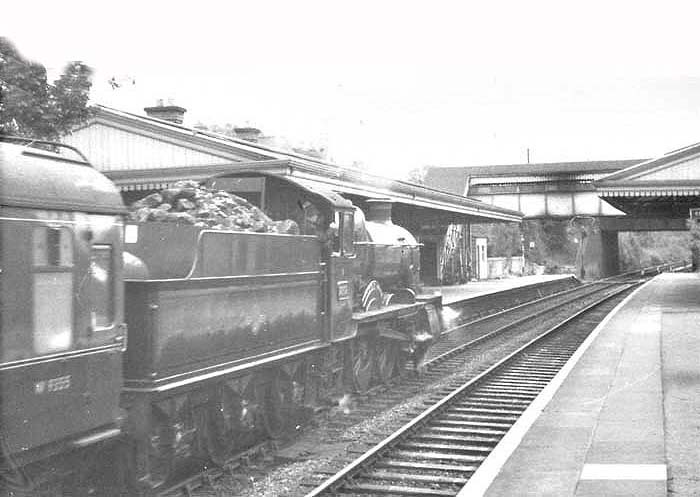 Ex-GWR 4-6-0 Manor class No 7808 'Cookham Manor' passes through Shirley at the head of a 'SLS Special' on 10th September 1961