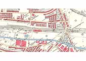 An 1888 25 inch to the mile Ordnance Survey map showing Small Heath station, engine shed and goods yard