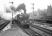 Ex-GWR 4-6-0 No 7029 'Clun Castle' is seen heading Ian Allan's 'The Zulu' special on 4th March 1967