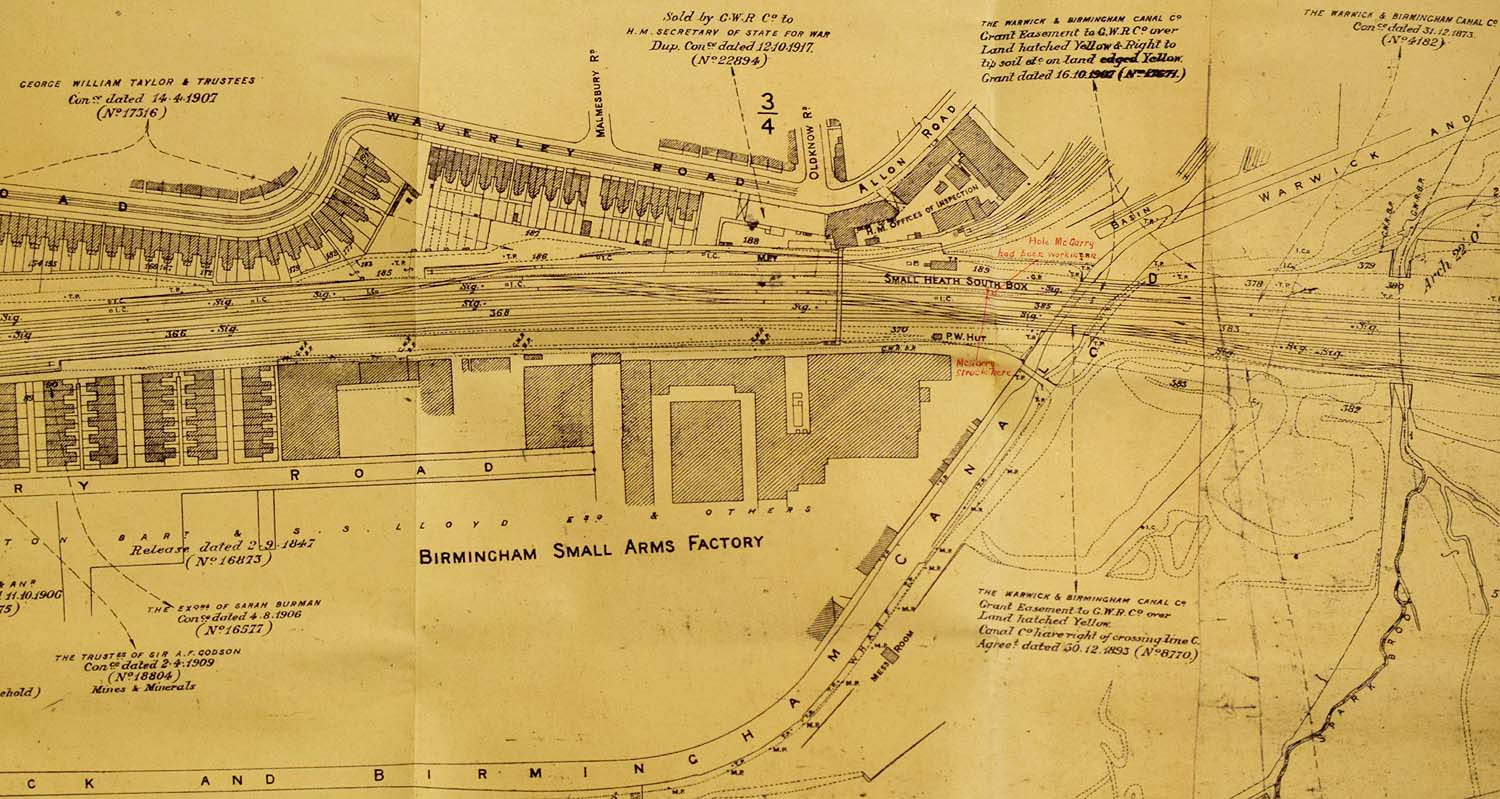 Following the fatal accident to track-relayer Mr F McGarry on 20th August 1946 the Great Western Railway prepared a drawing to show where the accident occurred