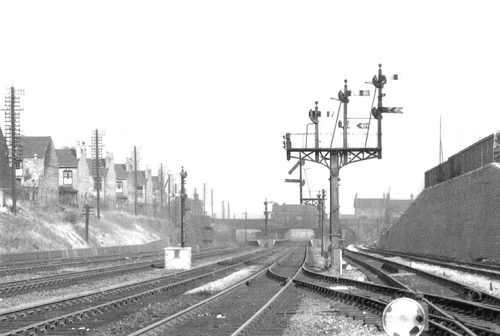 Looking towards Snow Hill with Small Heath station in the distance with the relief island platform on the left and the main island platform on the right