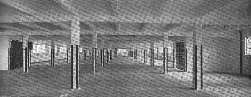 Interior of the third floor of the new Soho & Winson Green Warehouse showing the reinforced concrete design