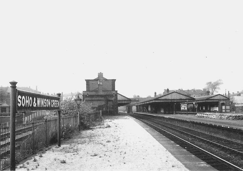 Looking towards Wolverhampton along Soho & Winson Green station's Down Relief platform