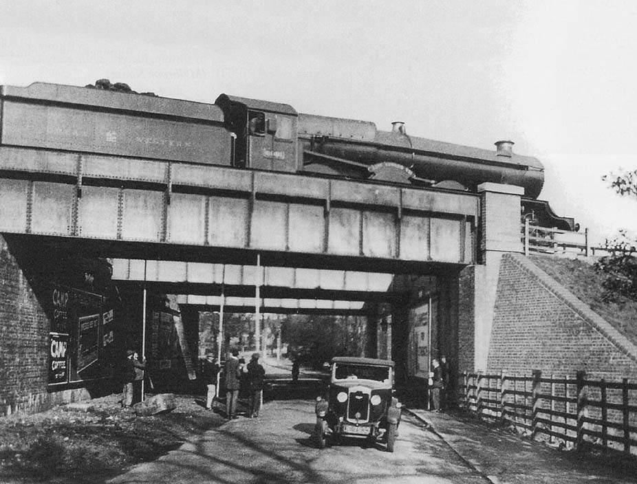 Measuring the deflection of the new plate girder bridges over Blossomfield Road just south of Solihull Station