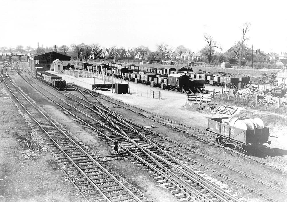 Photograph of the new Goods Yard built at the same time as the track was quadrupled between Olton and Lapworth