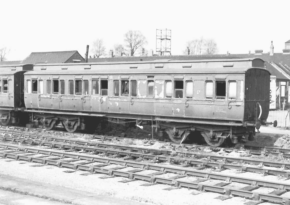 Ex-Great Western Railway Camping Coach No W9969 in the up sidings at Solihull Station on Saturday 19th April 1952