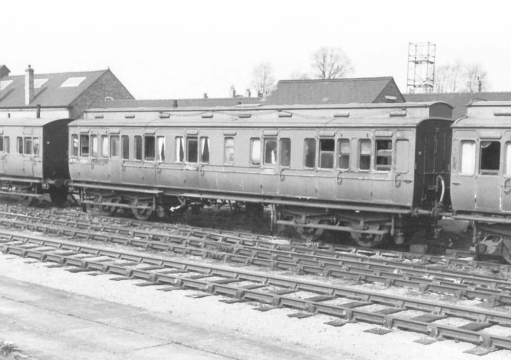 Ex-Great Western Railway Camping Coach No W9972 in the up sidings at Solihull Station on Saturday 19th April 1952
