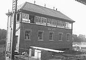 View of the replacement signal box which was larger than original to accommodate the extra points and signalling