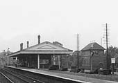 Close up showing Solihull station's new Down and Up Relief platforms and the replacement signal box