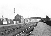 View of the original station looking in the direction of Leamington from the Birmingham end of the down platform