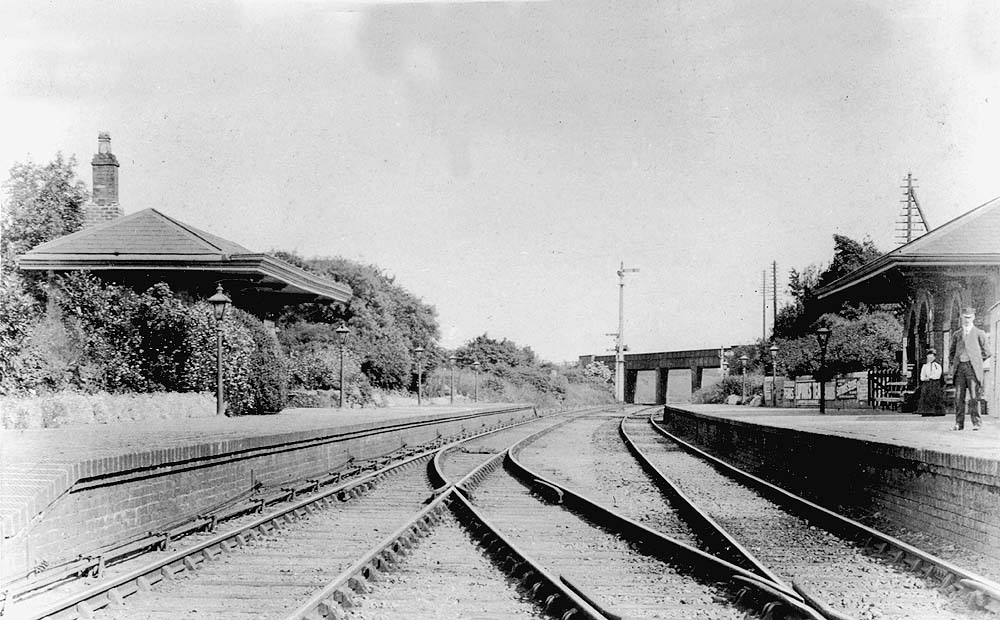 View of Southam and Harbury Station looking south towards Fenny Compton and London circa 1910