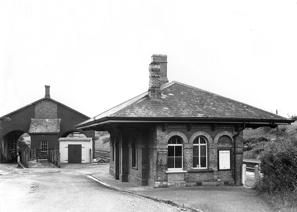 The main entrance to Southam Road and Harbury station and goods yard located on the down platform