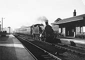 GWR 2-6-2T 'Large Prairie' No 5165 pulls into the station at the head of an up local Birmingham Snow Hill to Oxford service