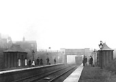 View of Spring Road station looking in the direction of Tyseley as a railmotor arrives on a Moor Street to Stratford upon Avon service