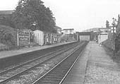 Looking West towards Tyseley from the Stratford upon Avon end of the down platform in 1958