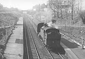 Ex-GWR 2-6-2T No 5176 with the 10:02am Stratford upon Avon to Moor Street service on 22nd March 1957