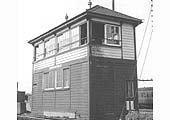Front view of Stratford on Avon East Signal Box which guarded both Stratford on Avon station and the junction to the goods yard and shed