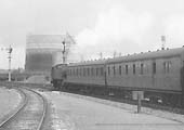 Ex-Great Western Railway 2-6-0 93xx class mogul No 9314 approaching Stratford-upon-Avon Station