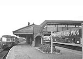 View of the island platform looking towards Wilmecote as an ex-GWR Diesel Railcar stands in the bay platform with its doors wide open