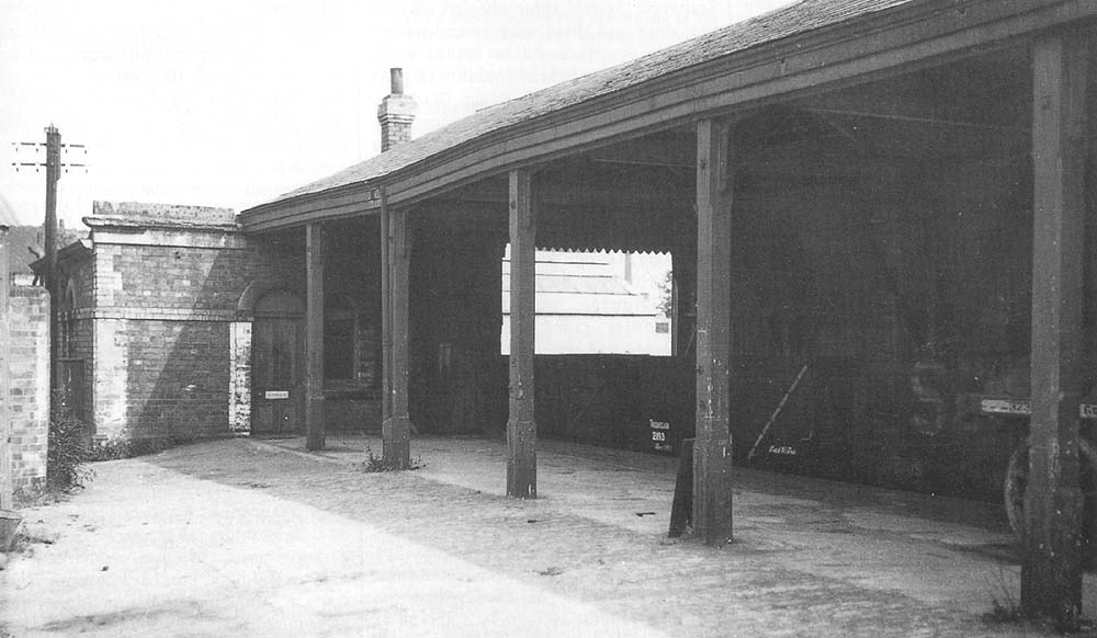 The Beer Shed photographed from the adjacent dock with the public entrance to the goods office via the door on the left