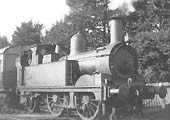 GWR 0-4-2T 517 Class No 1157 is seen at Stratford upon Avon with an Auto working from Alcester on 6th July 1935