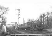 An unidentified GWR 4-4-0 33xx Class locomotive, on a local passenger service to Worcester