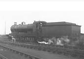 Ex-Railway Operating Division 2-8-0 No 3038	is seen shunting at Birmingham Road goods yard on 4th March 1935