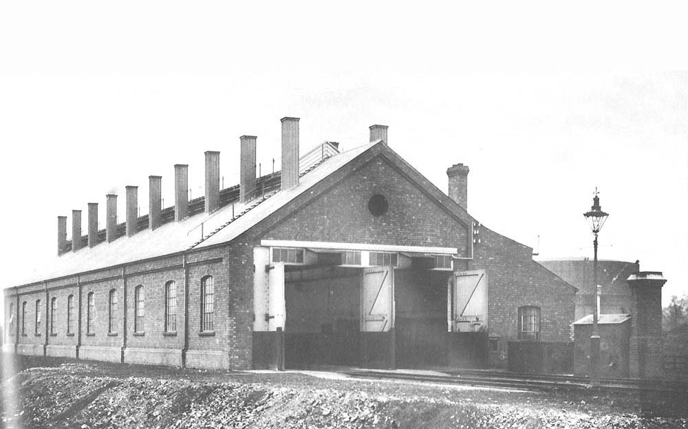 Official Great Western Railway photograph of Stratford-on-Avon engine shed shortly after its completition in 1911