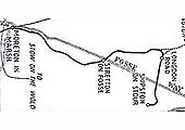 A map showing the location of Stretton on Fosse on the Moreton in Marsh to Shipston on Stour line