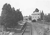 The station, now closed to both passenger and goods services, is seen on 2nd July 1953