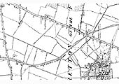 An Ordnance Survey map of Stretton on Fosse station surveyed in 1885 published in 1886