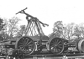 A view of the 'Pump' trolley and its companion trolley which was stored in siding at Stretton-on-Fosse in 1947