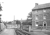 Looking north towards Shipston-on-Stour with the ground frame and point levers seen at the end of the platform