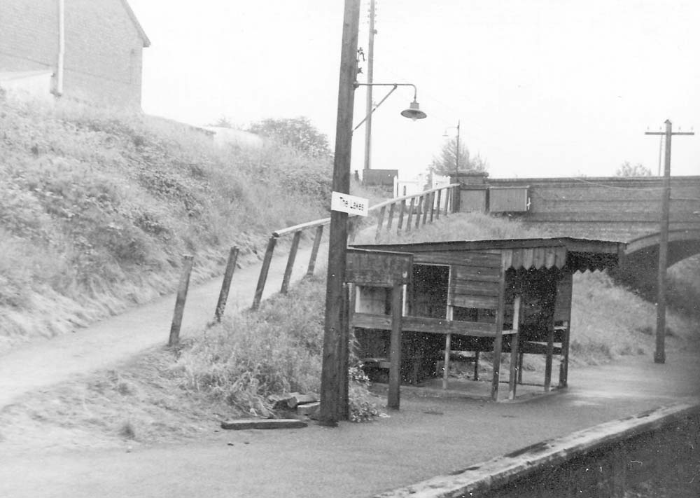 A 1973 view of the remains of down platform waiting room which incredibly is still being used by passengers