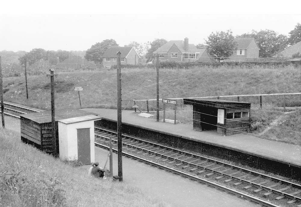 Looking in the general direction of Birmingham towards the point where the path from Malthouse Lane joins the down platform