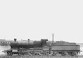 GWR 2-6-0 No 8300, the first of several 43xx class locomotives modified, is seen standing in front of Tyseley's carriage sidings