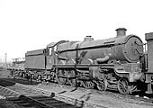 BR built 4-6-0 Castle Class No 7026 'Tenby Castle' stands on the scrap line at Tyseley on 31st January 1965