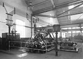 A Great Western Railway Magazine photograph of the gas engine and generator at the new Tyseley Engine Shed