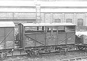 GWR vacuum braked Cattle Wagon No 68438 on the cripple road in front of the Sand Furnace at Tyseley Shed in July 1947
