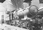 Great Western Railway 4-4-0 33xx (Bulldog) class No 3450 �Peacock� in Tyseley Roundhouse in 1933
