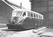 A later view of ex-GWR Railcar No 13 sandwiched between another member of the class and the express parcel Railcar in 1960