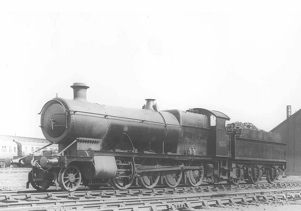 GWR 2-8-0 No 2804, a 28xx class locomotive, is seen standing fully coaled ready for its next trip outside Tyseley's roundhouses
