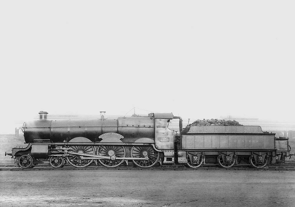 GWR 4-6-0 Saint class No 2979 'Quentin Durwood' is seen standing on shed prepared ready for the for following day's service
