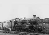GWR 4-6-0 Castle class No 111 'Viscount Churchill' is seen standing in steam just after being coaled and watered