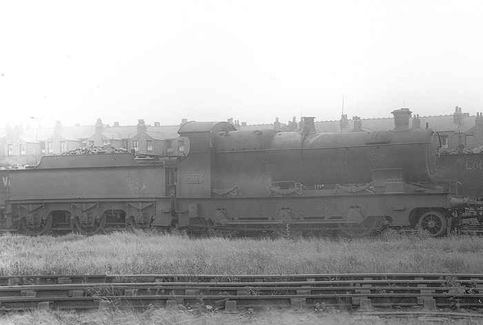 GWR 2-6-0 No 2612, an outside-framed Aberdare class locomotive, is seen standing in the yard at Tyseley shed circa 1932