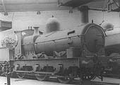 GWR outside-framed 0-6-0 locomotive No 22 is seen standing inside Tyseley shed fully coaled and ready for its next set of duties circa 1931
