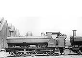 GWR 0-6-0PT No 7758, a class 57xx full-cab locomotive, is seen in steam in front of Tyseley's shed on 21st June 1931