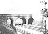 View looking in the direction of Tyseley station showing the original Stockfield Road bridge shortly before commencement of the work to widen the bridge